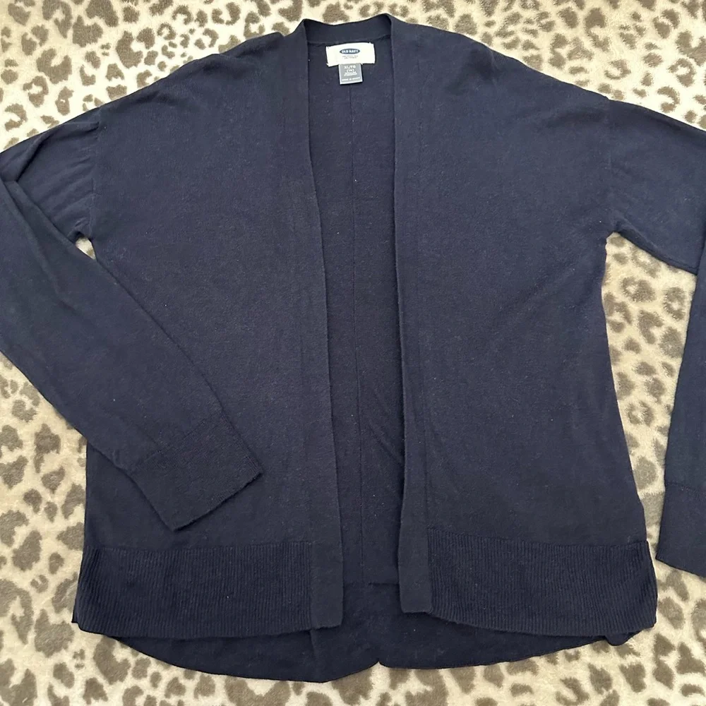 Old Navy Open Front Cardigan Sweater in Navy Blue Size XL 14 Girls